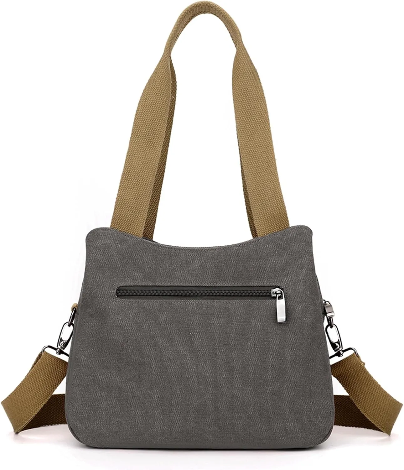 Sunshinejing Women's Canvas Purse Small Shoulder Tote Work Crossbody Bag Multi-pocket Handbag