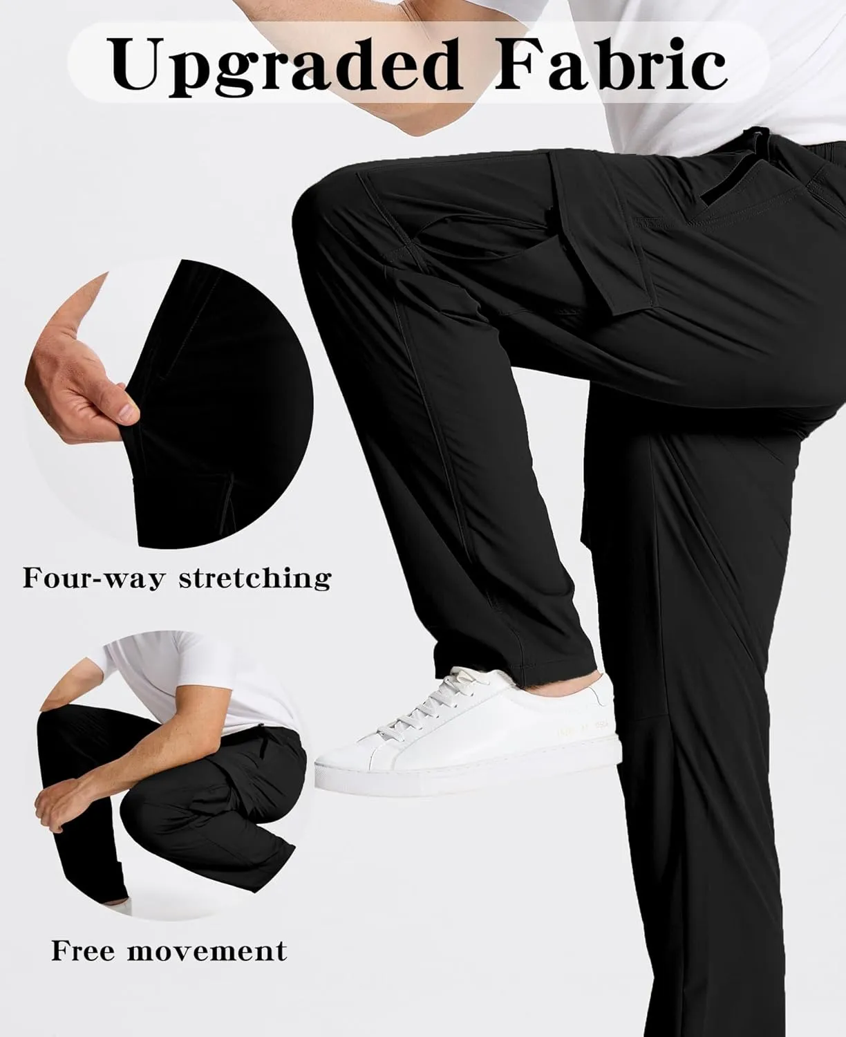 Susclude Waterproof Hiking Pants Men Lightweight Quick Dry Men's Hiking Pants