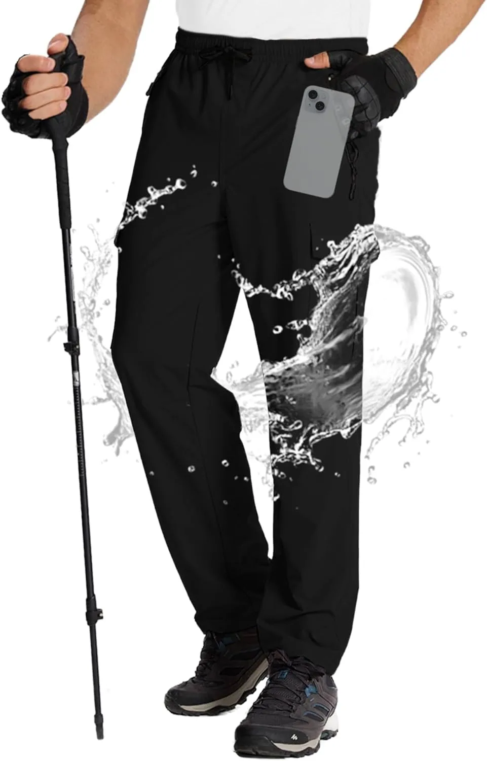 Susclude Waterproof Hiking Pants Men Lightweight Quick Dry Men's Hiking Pants