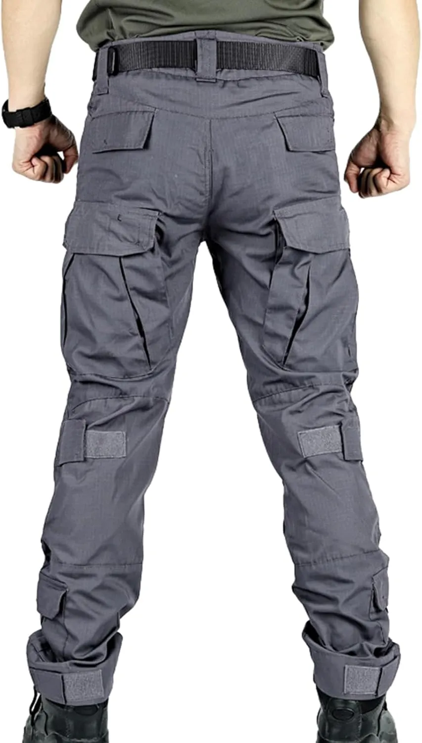 Tactical Camo Cargo Pants for Men - Outdoor Hiking Ripstop Work Pants With Multi Pockets - No Belt, No Kneepad