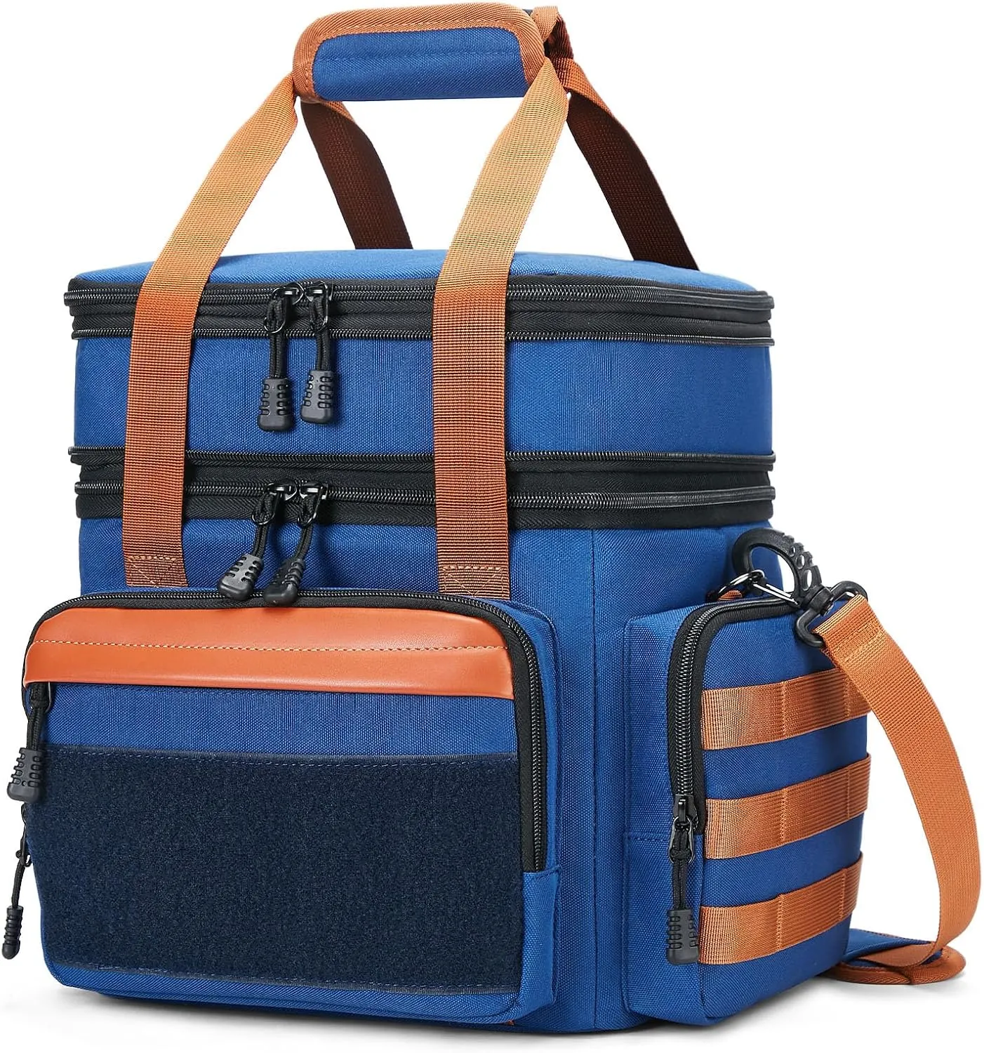 Tactical Lunch Box for Men, Insulated Lunch Bag Adult, Thermal Lunchbox Leakproof Waterproof Cooler Bag, Large Lunch Pail for Work Office Camping Travel (Blue)