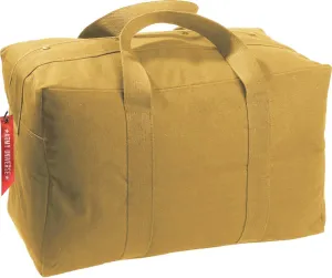 Tactical Parachute Cargo Bag LARGE Cotton Canvas Carry Bag, 24" x 15" x 13" - Coyote Brown