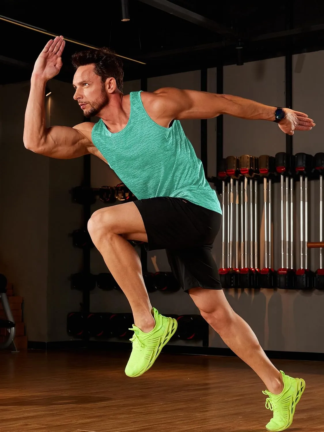 TACVASEN Men's Tank Tops Quick Dry Sleeveless Workout Muscle Shirt Athletic Bodybuilding Gym Performance Tee Shirts