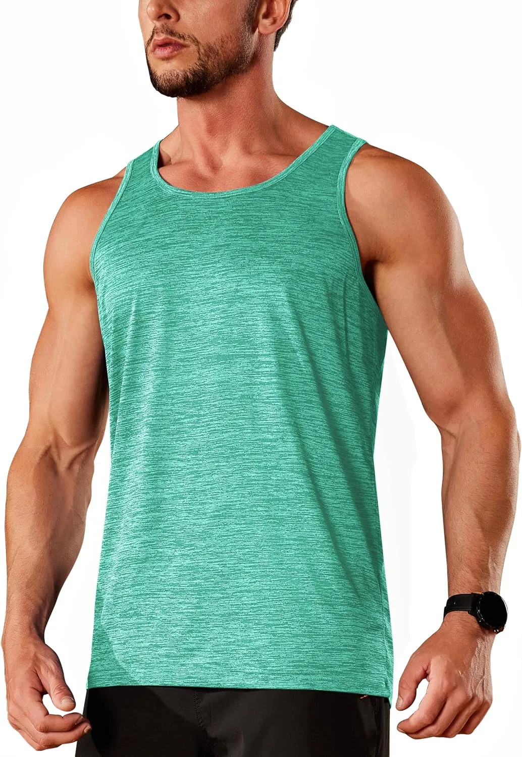 TACVASEN Men's Tank Tops Quick Dry Sleeveless Workout Muscle Shirt Athletic Bodybuilding Gym Performance Tee Shirts