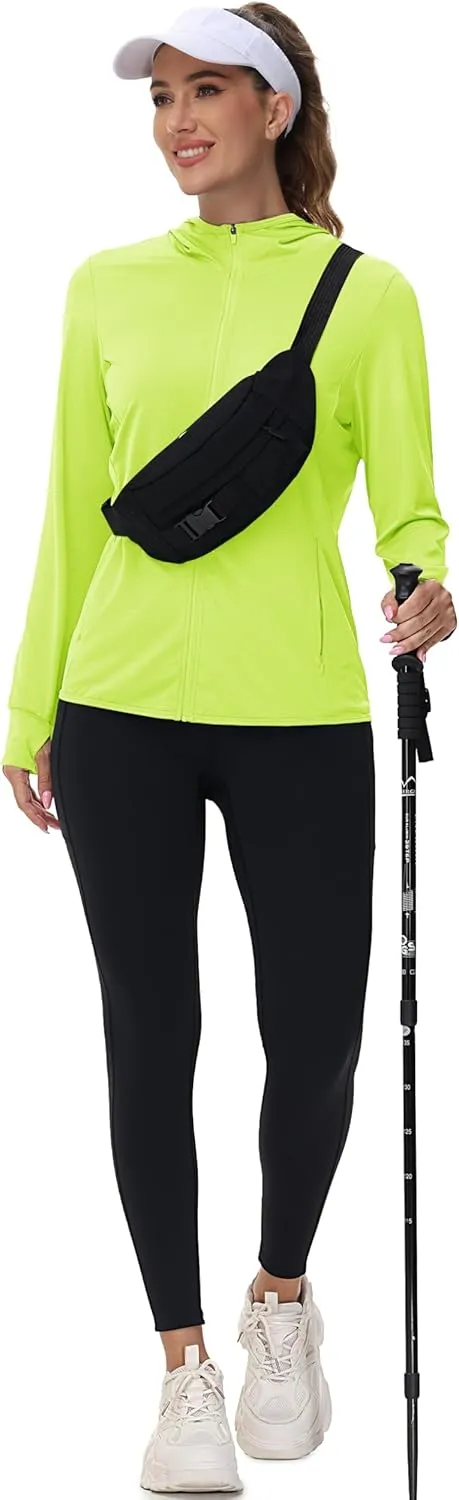 TACVASEN Women's Sun Hoodies Lightweight Jacket for Women Zip Up UPF 50  UV Shirt Long Sleeves