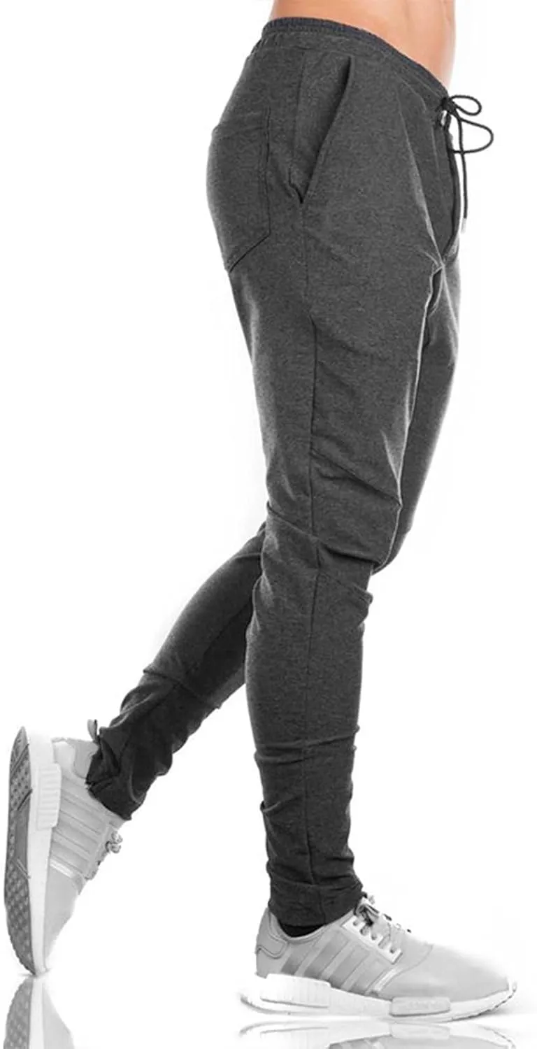 TBMPOY Men's Tapered Joggers Workout Athletic Running Sweatpants Slim Fit Drawstring Pants with Pockets