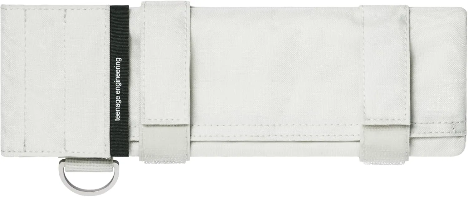 Teenage Engineering field medium bag with front pocket for cables and hook-and-loop straps, tear and abrasion resistant, water-repellent, fits OP-Z (white)