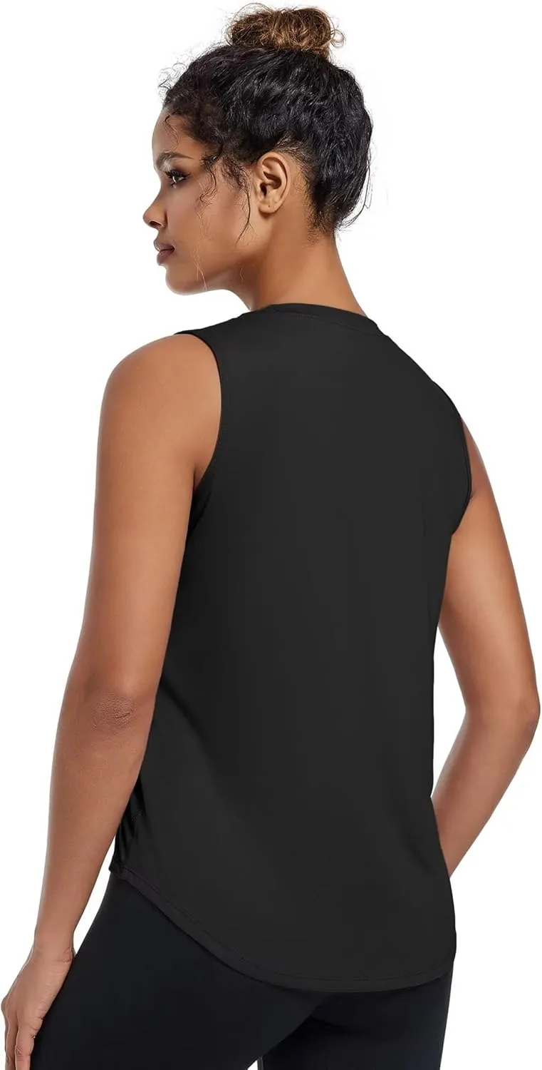 TELALEO 5 Pack Workout Tank Tops for Women Sleeveless Athletic Yoga Gym Tank Tops Quick Dry Loose Fit Sports Shirts