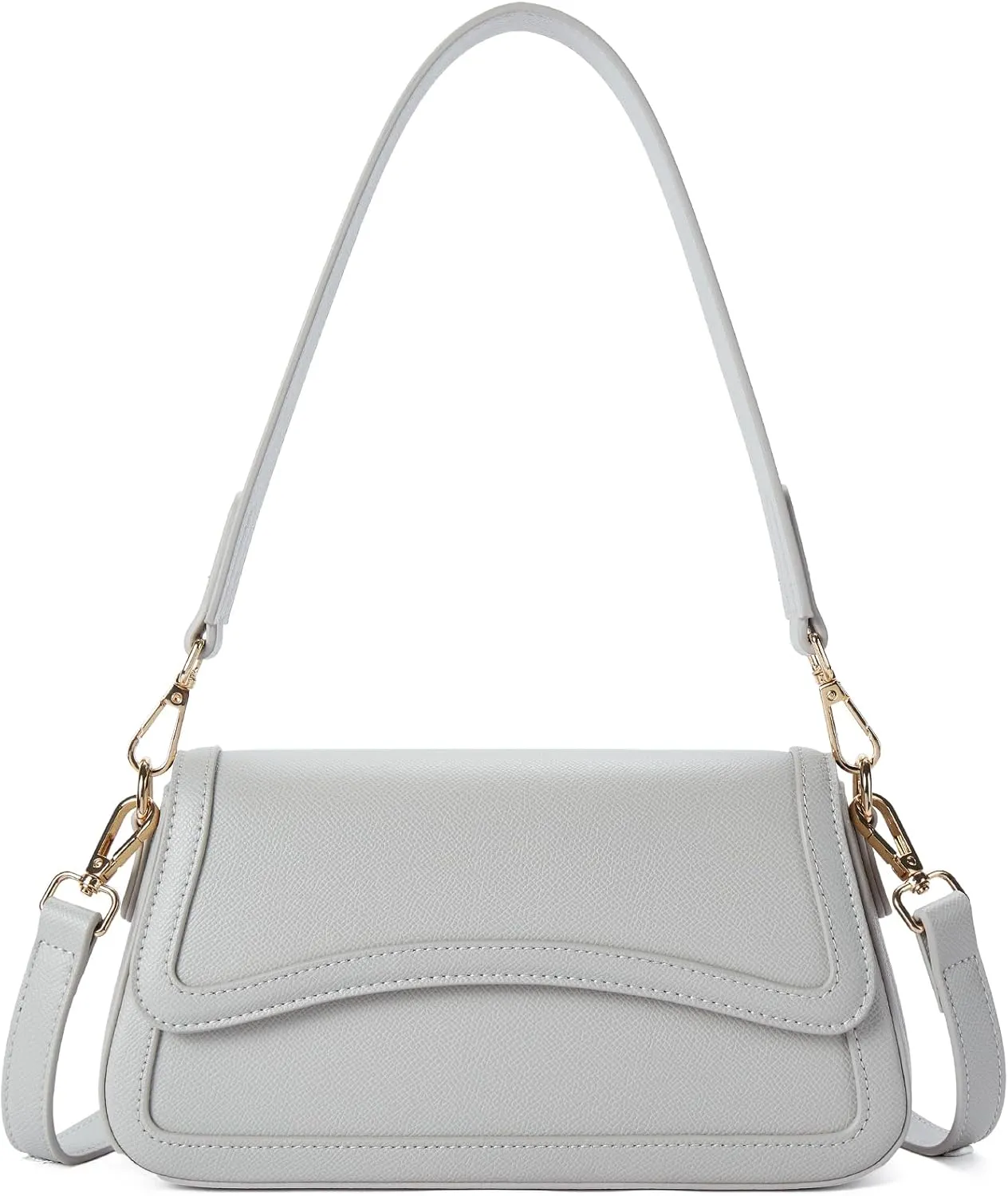 Telena Shoulder Bag for Women Vegan Leather Women's Shoulder Purses Handbags with 2 Removable Strap Crossbody Bag Purses