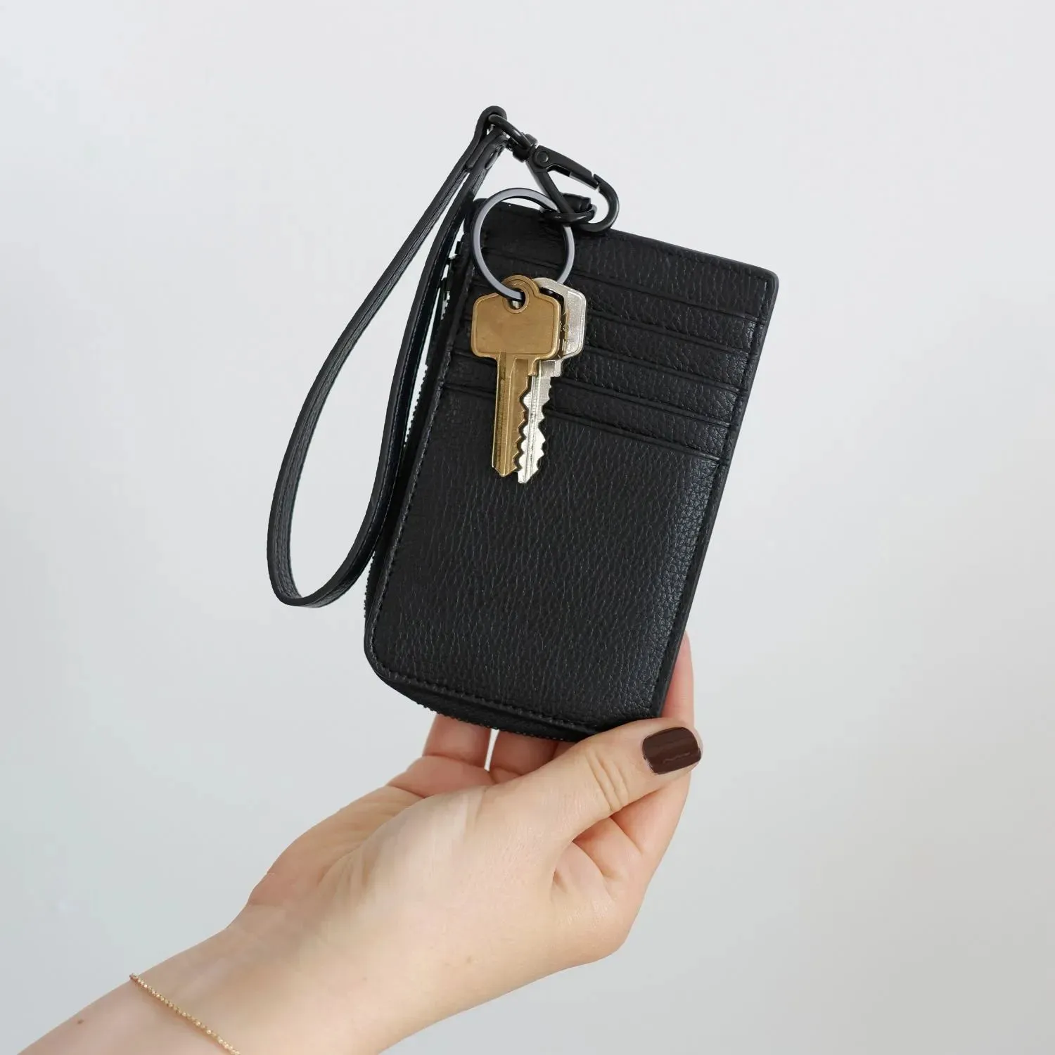 The Card Holder Wristlet Wallet (Black)