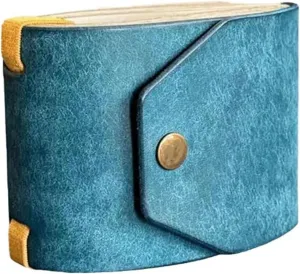The Cash Wrap Wallet, Handy Purse Bands With Magnetic Clasp, Small Compact Luxury Pocket Wallet 1 To 99 Bills (Blue)
