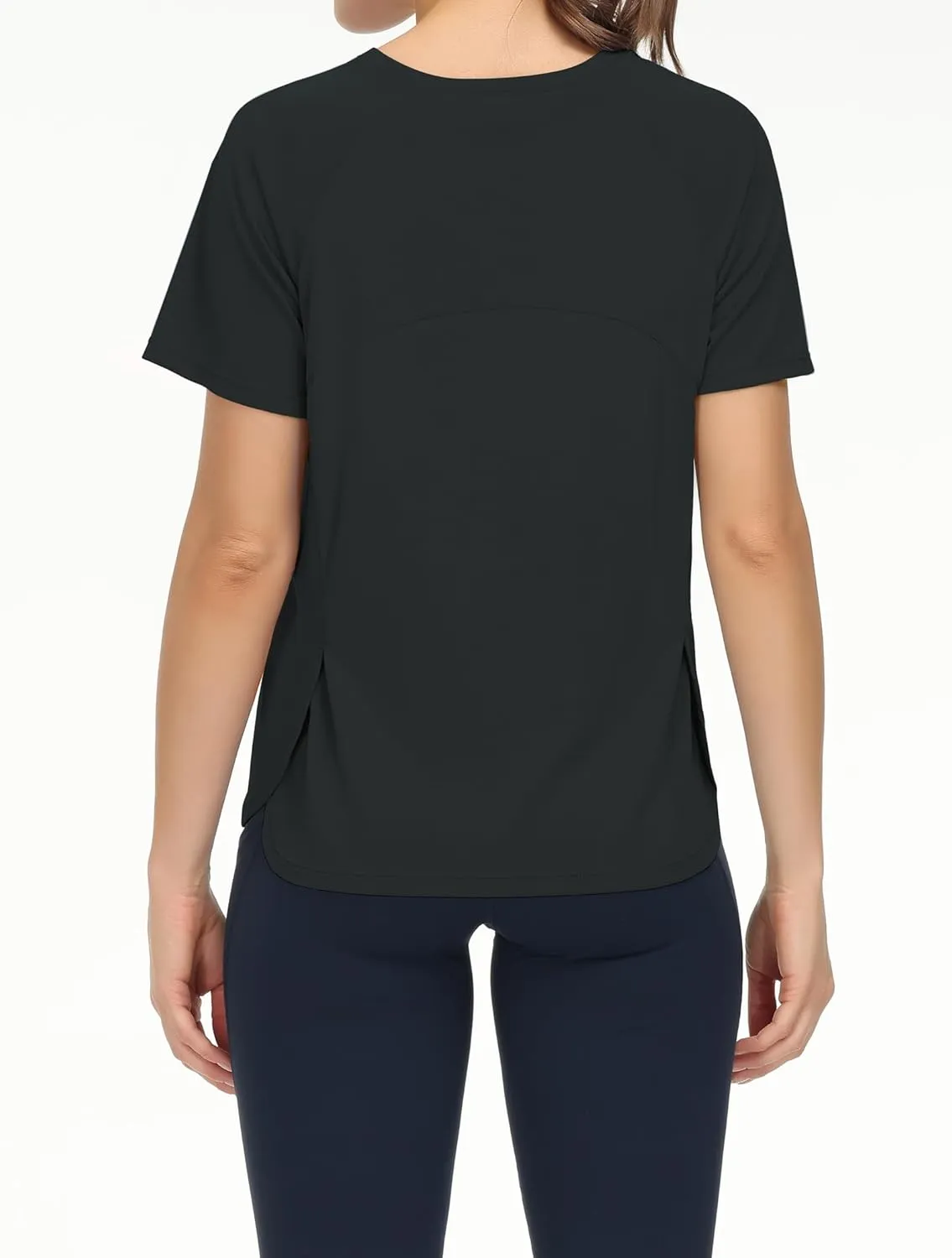 THE GYM PEOPLE Women's Short Sleeve Workout Shirts Breathable Yoga T-Shirts with Side Slits Athletic Tee Tops