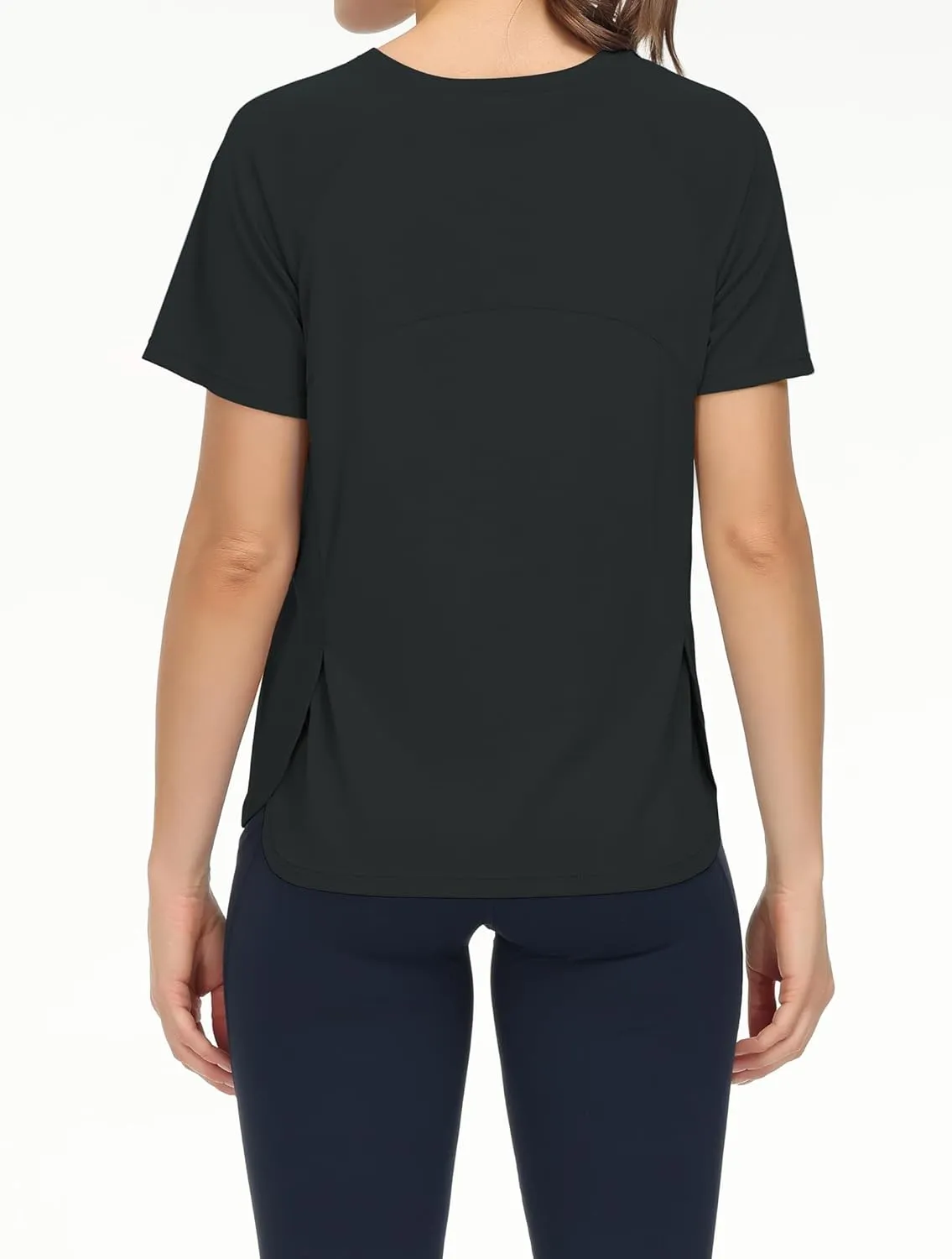THE GYM PEOPLE Women's Short Sleeve Workout Shirts Breathable Yoga T-Shirts with Side Slits Athletic Tee Tops
