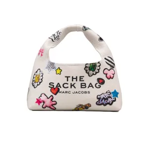THE STICKER LEATHER MINI SACK BAG