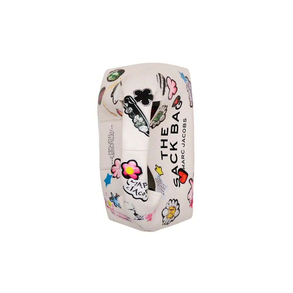 THE STICKER LEATHER MINI SACK BAG