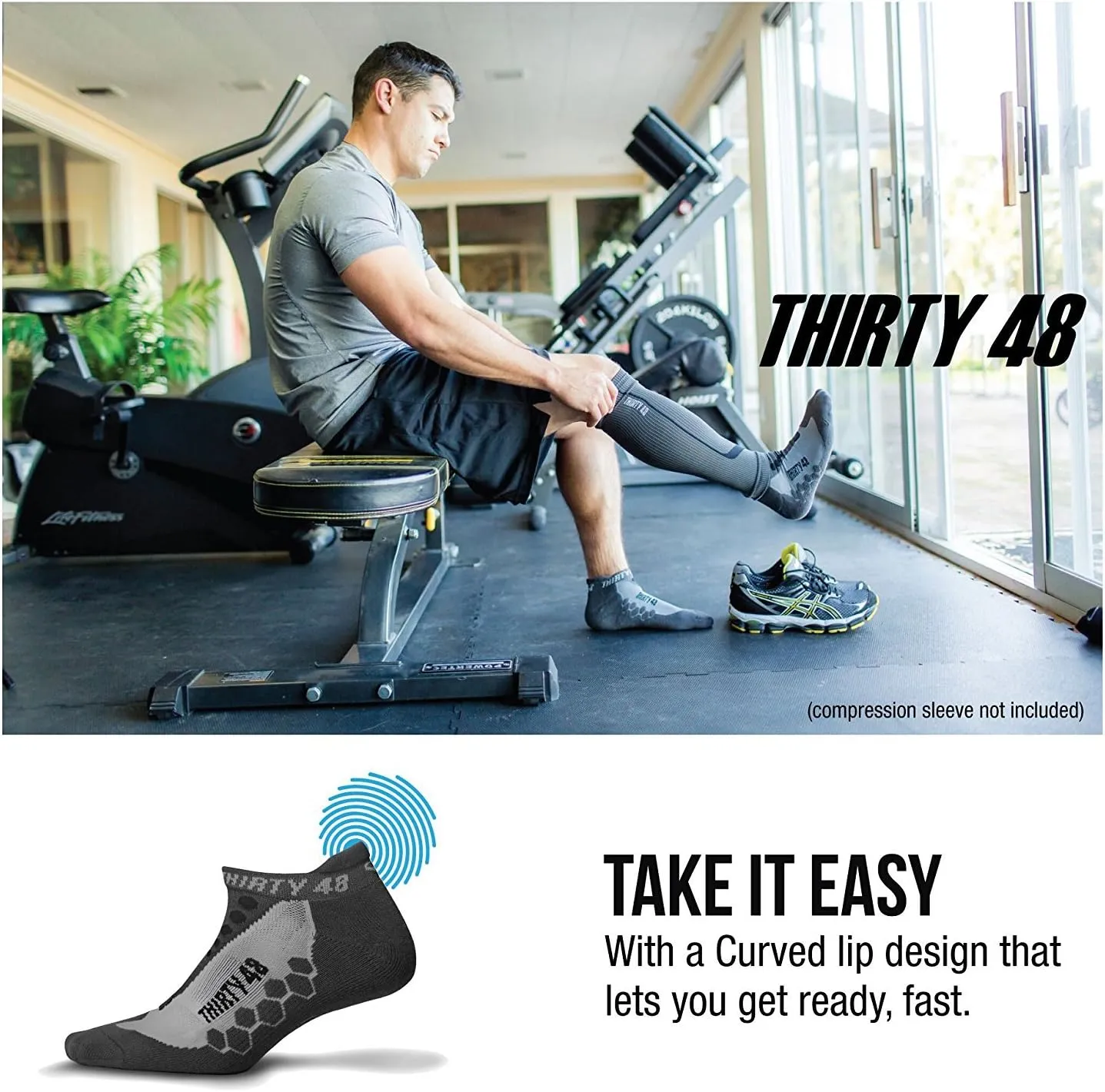 Thirty48 Running Socks for Men and Women Features Coolmax Fabric That Keeps Feet Cool & Dry - 1 Pair or 3 Pairs