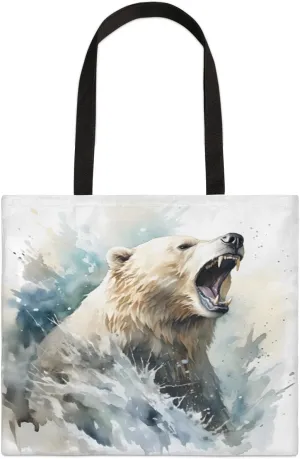 Tiger Cub Tropical Leaves Canvas Tote Bag for Women Men Stylish Tote Handbag Shoulder Bag Reusable Grocery Bag