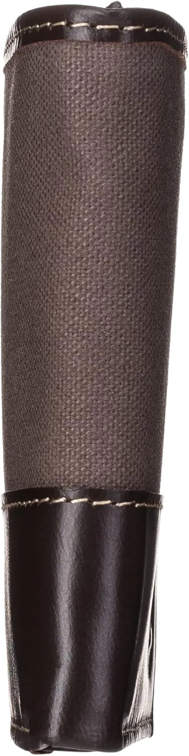Timberland Men's Canvas & Leather Trifold Wallet, Charcoal, One Size