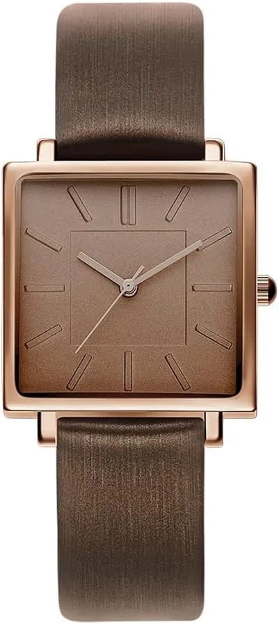 TIME100 Women's Watches for Ladies Female Wrist Watch Leather Band Waterproof Thin Minimalist Casual Simple Dress Quartz Analog Watch