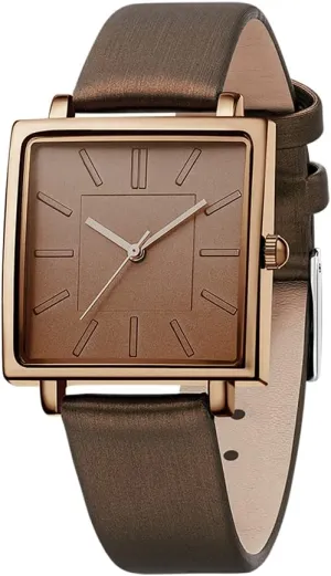 TIME100 Women's Watches for Ladies Female Wrist Watch Leather Band Waterproof Thin Minimalist Casual Simple Dress Quartz Analog Watch
