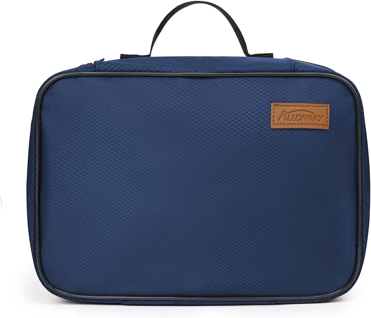 Toiletry Bag, Toiletry Bag for Women, Mens Toiletry Travel Bag with Hanging Hook, Makeup Bag Waterproof, Multi Compartment Toiletry Cosmetic Bag for Travel, Bathroom Shower (Blue)