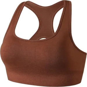TomTiger Sports Bras for Women High Impact Racerback Removable Padded Seamless Yoga Workout Activewear Bra
