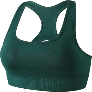 TomTiger Sports Bras for Women High Impact Racerback Removable Padded Seamless Yoga Workout Activewear Bra