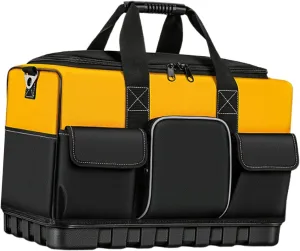 Tool Storage Bag, Electrician Handbag, with Handle, High Capacity, Organizer Carrying Pouch for Mechanics Father Day Dad Men, 46cmx24cmx32cm