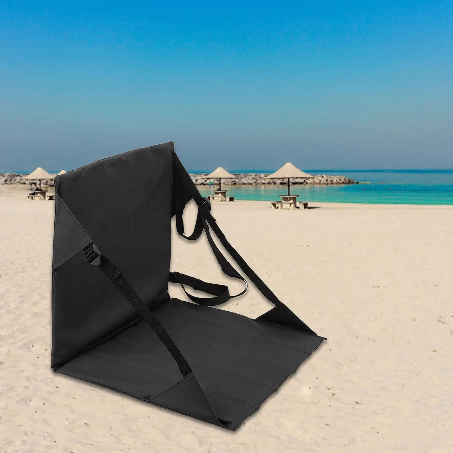 Topyond Portable Oxford Folding Stadium Chair, Suitable for Camping and Picnic Lightweight Padded Chair for Sporting Events and Outdoor Concerts
