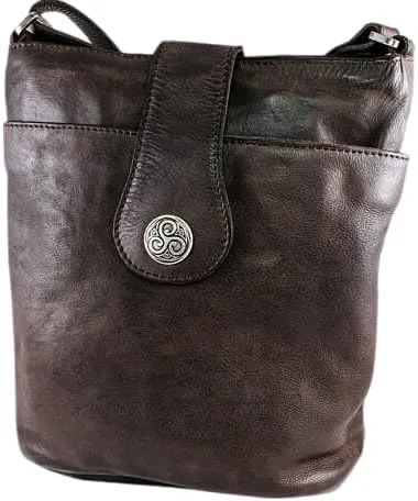 Torc Silver Knot Clasp Bag 100% Leather Unisex Purse