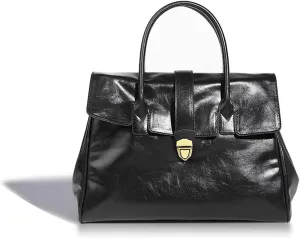 Tote Bag for Women, Leather Shoulder Bag, Vintage Handbags Suitable for Important Occasions, Work, Travel(Black)