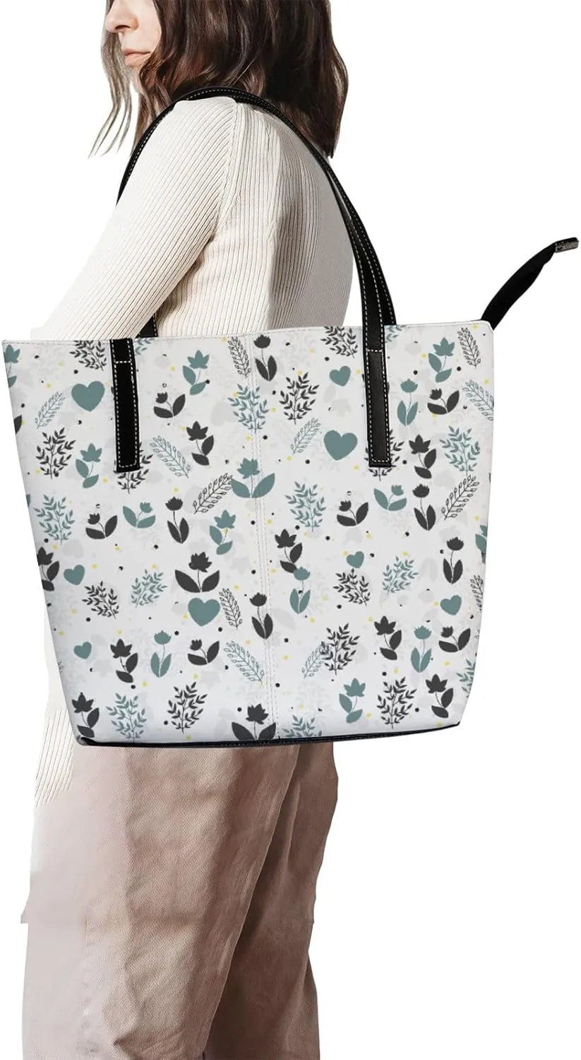 Tote Bag for Women PU Leather Handbags Women's Crossbody Handbags Work Tote Bags for Women Coachbags Tote Bag with Zipper
