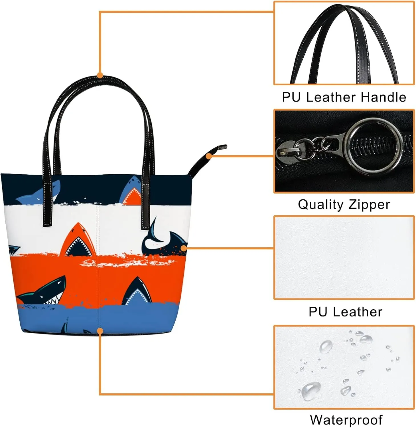 Tote Bag for Women PU Leather Handbags Women's Crossbody Handbags Work Tote Bags for Women Coachbags Tote Bag with Zipper