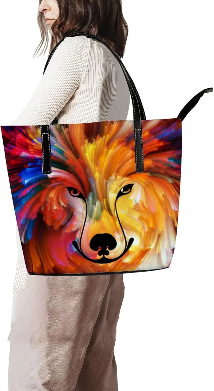 Tote Bag for Women PU Leather Handbags Women's Crossbody Handbags Work Tote Bags for Women Coachbags Tote Bag with Zipper