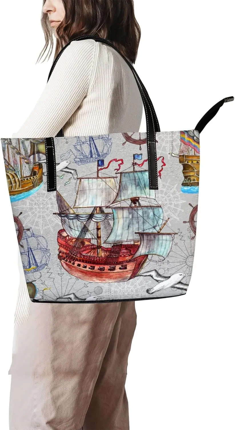 Tote Bag for Women PU Leather Handbags Women's Crossbody Handbags Work Tote Bags for Women Coachbags Tote Bag with Zipper