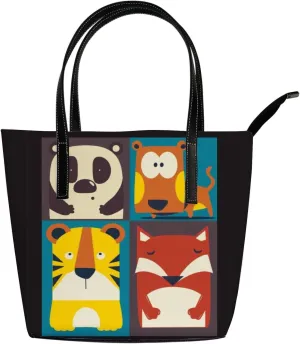 Tote Bag for Women PU Leather Handbags Women's Crossbody Handbags Work Tote Bags for Women Coachbags Tote Bag with Zipper