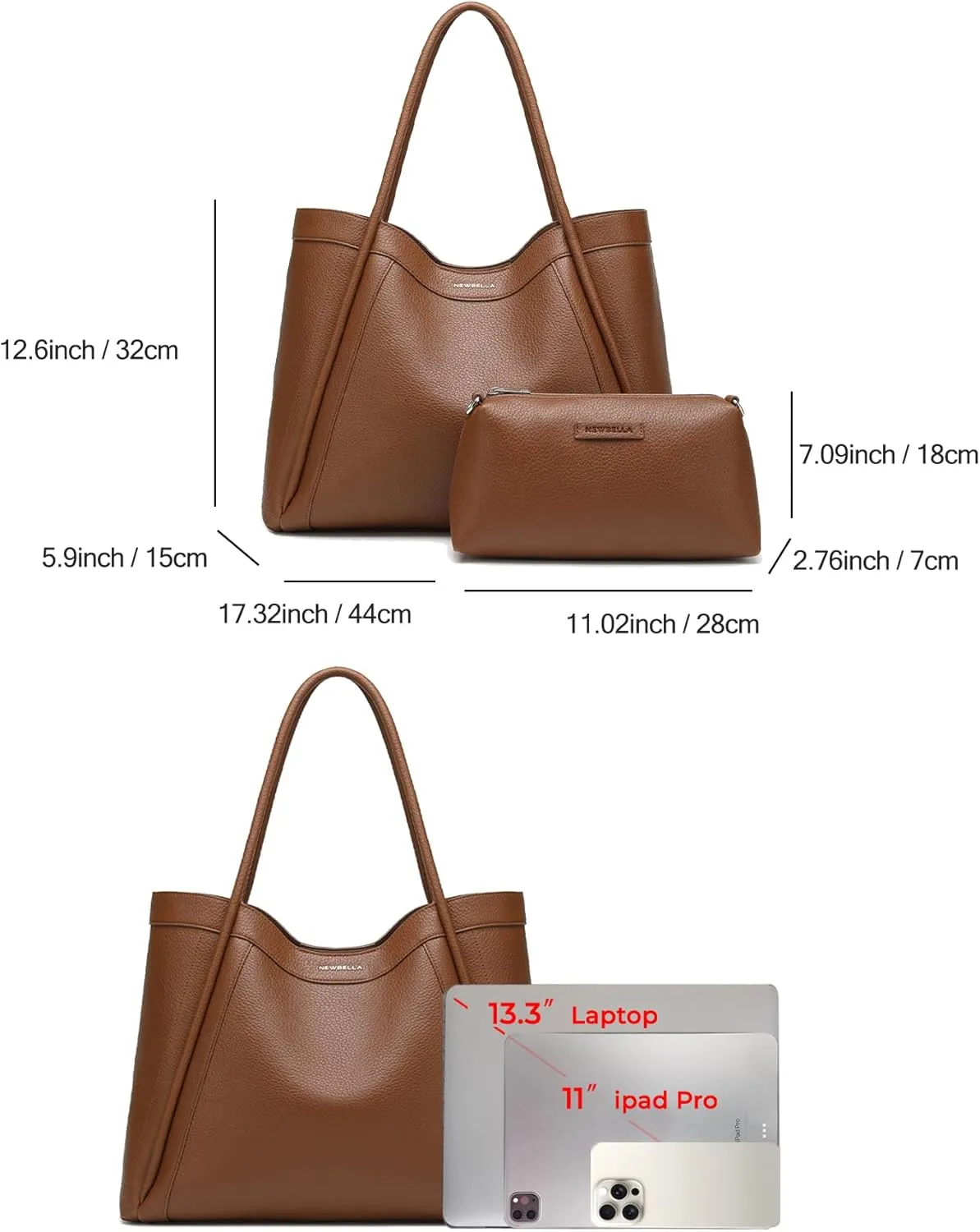 Tote Bag for Women Vegan Leather Shoulder Purse Weekender Bag Shopper Handbag