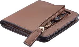 Toughergun Wallet Women Rfid Blocking Small Compact Bifold Luxury Leather Pocket Wallet Ladies Mini Purse with ID Window