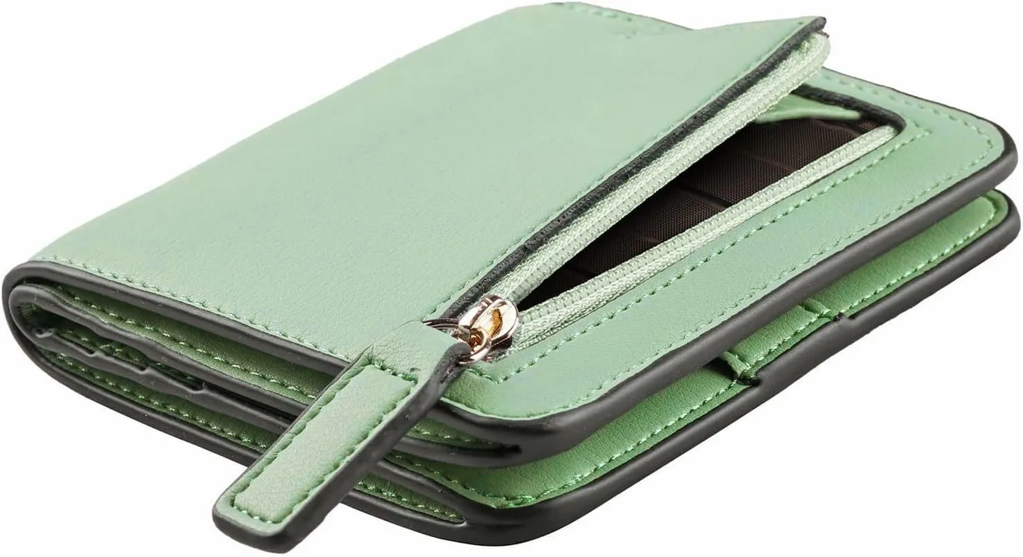 Toughergun Wallet Women Rfid Blocking Small Compact Bifold Luxury Leather Pocket Wallet Ladies Mini Purse with ID Window