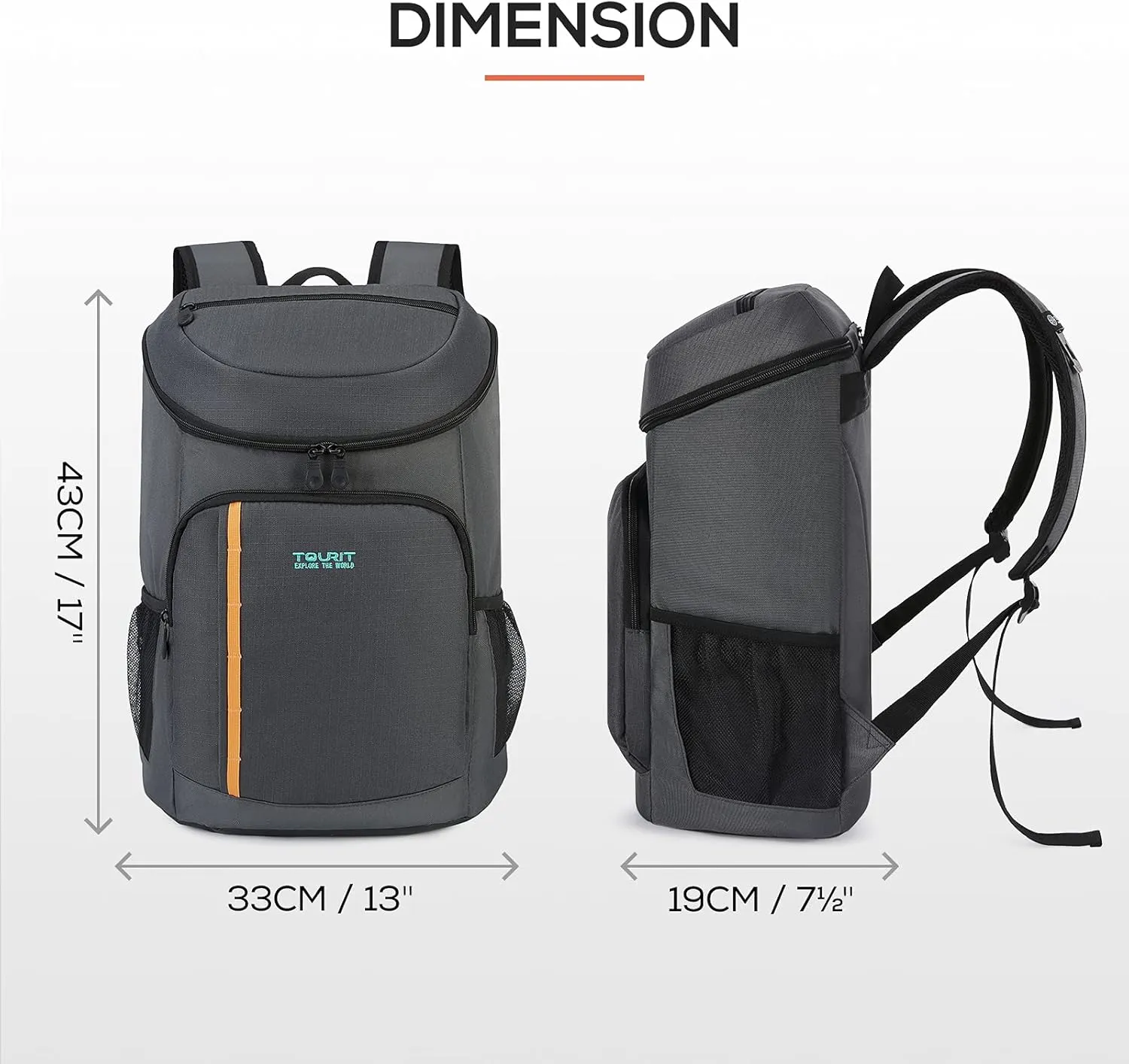 TOURIT Cooler Backpack 30 Cans Lightweight Insulated Backpack Cooler Leak-Proof for Men and Women