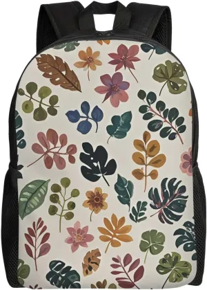 Travel Backpack for Women Men Lightweight 17 inch Laptop Bag Botanical Pattern Backpack Casual Daypack