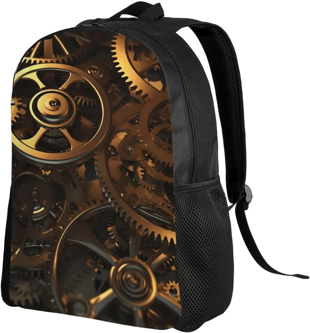 Travel Backpack for Women Men Lightweight 17 inch Laptop Bag Cool Steampunk Gears Backpack Casual Daypack