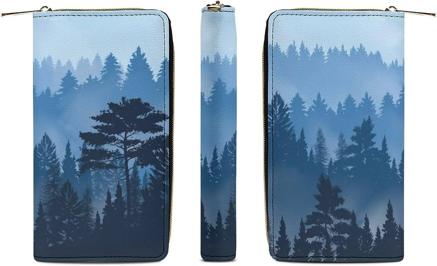 Trees of Pine Forest Women's Leather Small Wallet Clutch Wallet - Lightweight And Easy to Carry