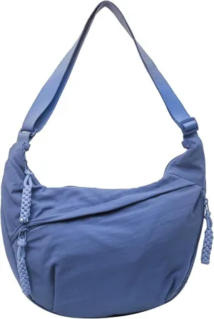 Trendy Nylon Crescent Crossbody Purse Hobo Shoulder Bag
