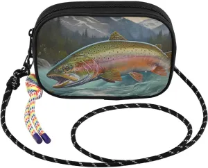 Trout Big River Crossbody Bags for Women Cell Phone Purses Women's Shoulder Handbags Wallet Purse with Adjustable Strap