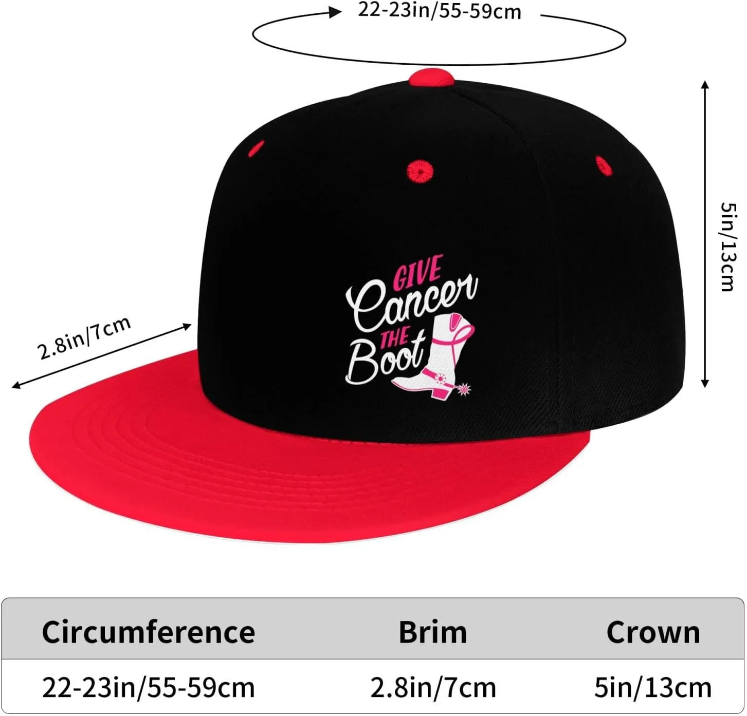 Trucker Hats Give Cancer The Boot Cap for Men Women Adjustable Sun Hats