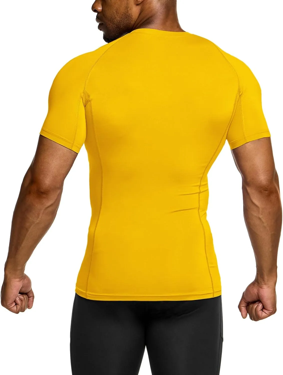 TSLA Men's UPF 50  Quick Dry Short Sleeve Compression Shirts, Athletic Workout Shirt, Water Sports Rash Guard