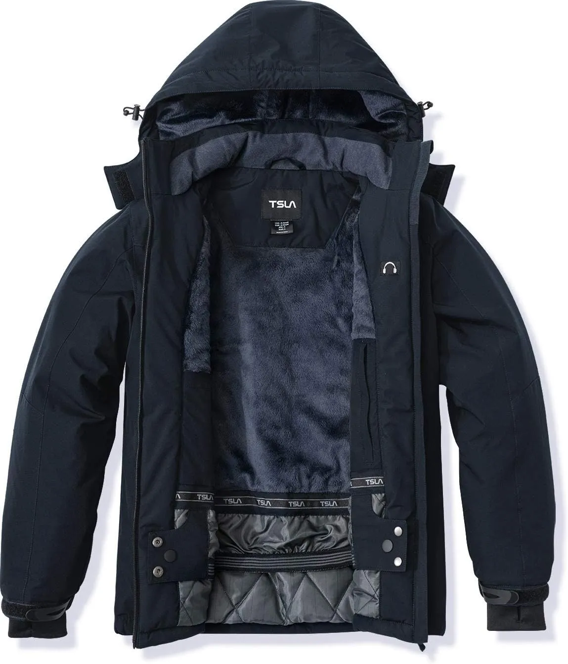 TSLA Women's Winter Ski Jacket, Waterproof Warm Insulated Snow Coats, Cold Weather Windproof Snowboard Jacket with Hood