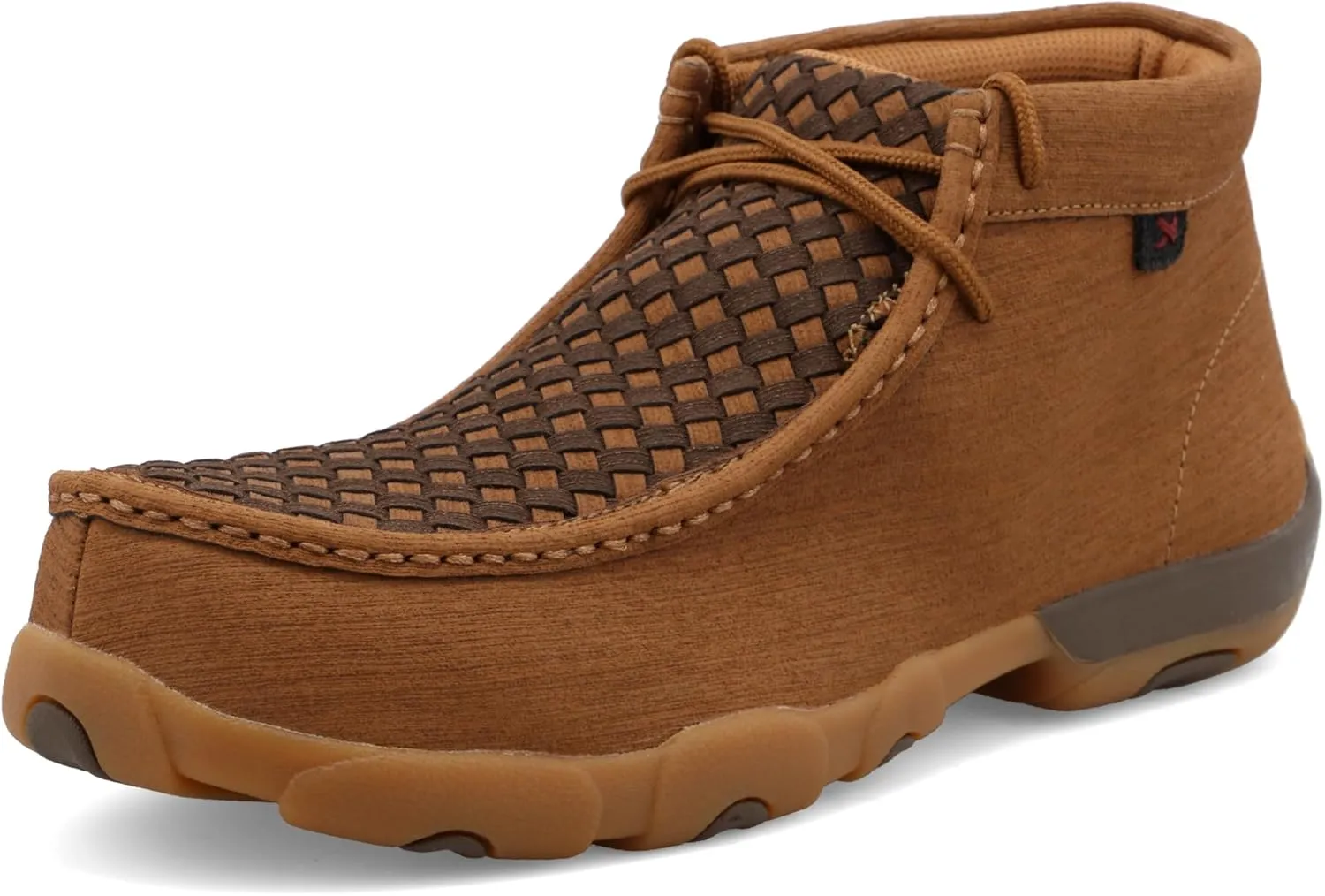 Twisted X Men's Work Chukka Driving Moc, Moc Toe Nano Toe with CellSole, Clay & Cocoa, 8.5 W