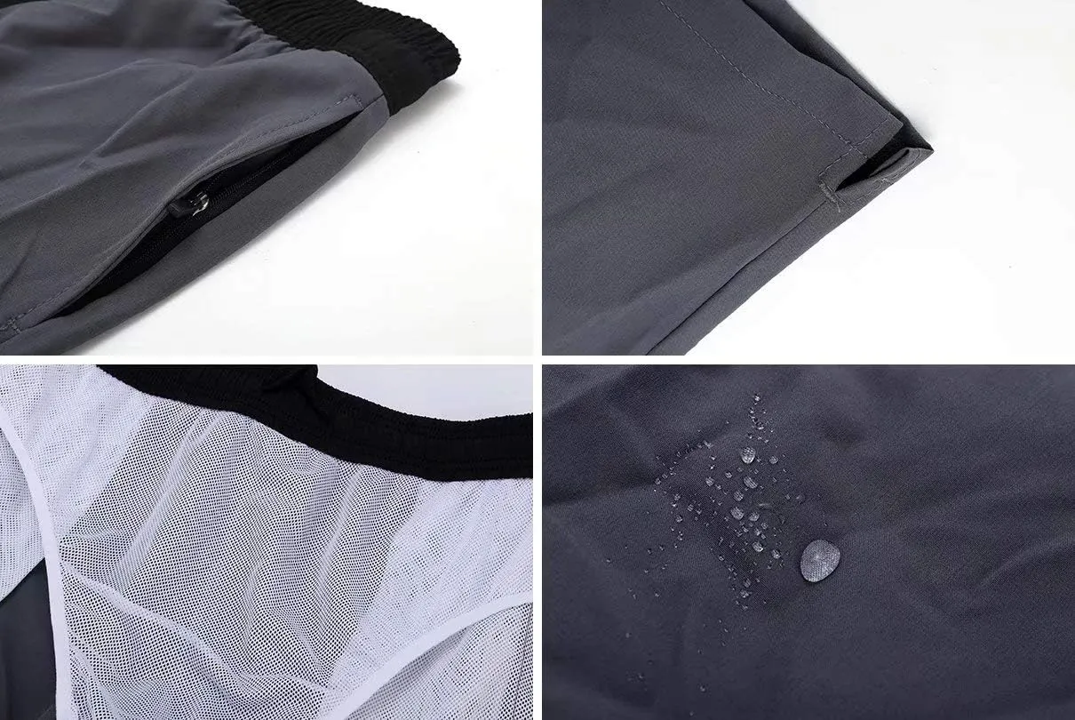 Tyhengta Men's Swim Trunks Quick Dry Beach Shorts with Zipper Pockets and Mesh Lining